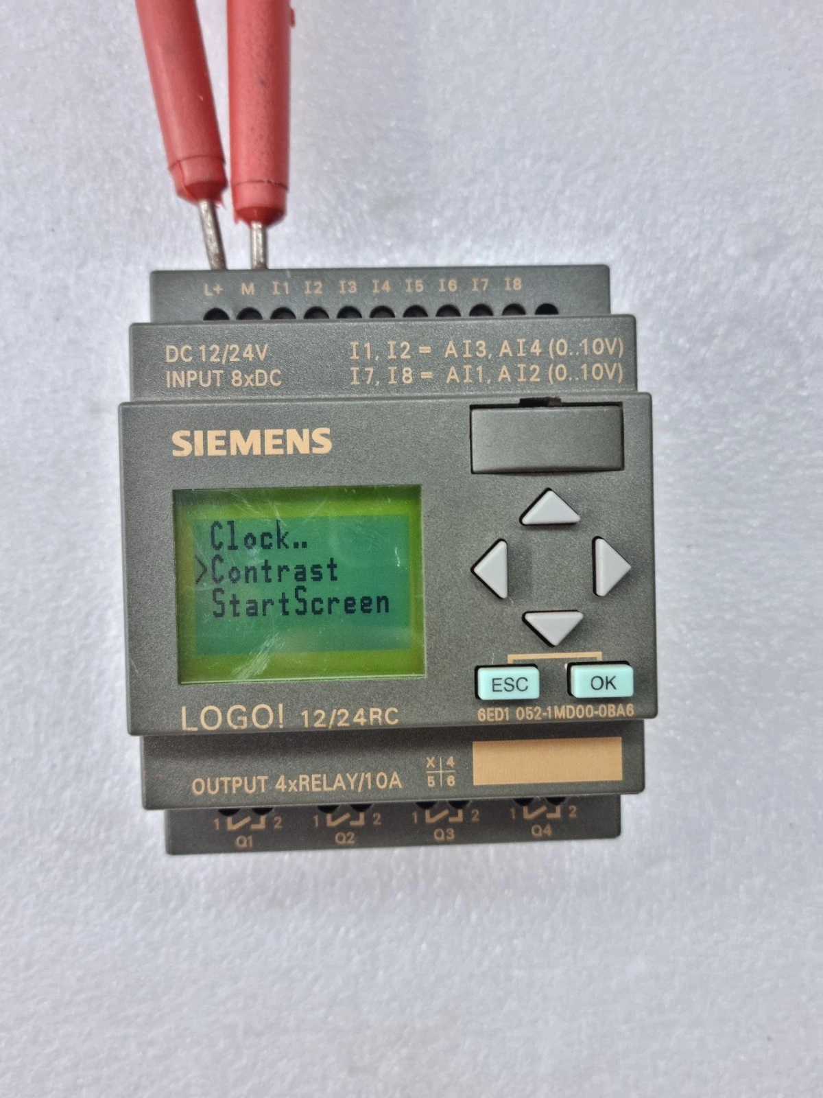 USED WORKING SIEMENS LOGO 6ED1052-1MD00-0BA6 12/24RC 12/24VDC